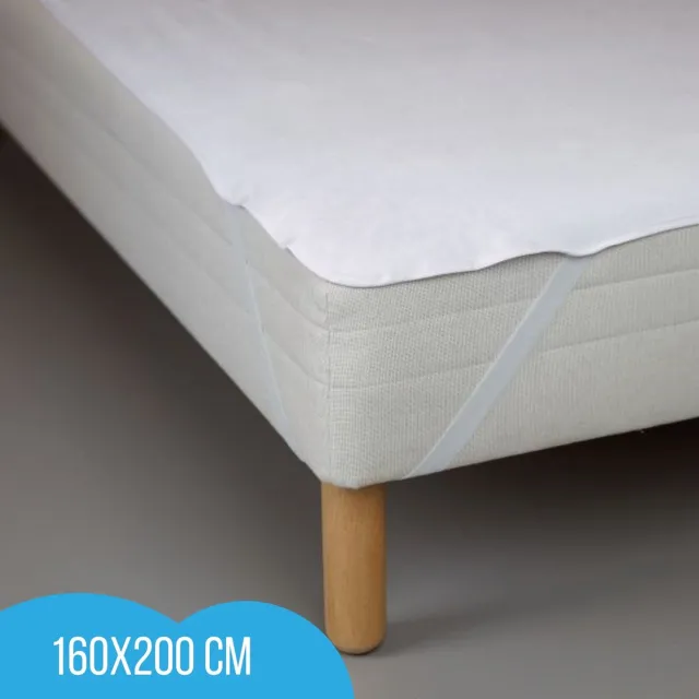 Slaapspeciaal Nice Dreams Matrasbeschermer - Waterdicht - Anti-Allergie - 160x200 CM Wit Elastiek