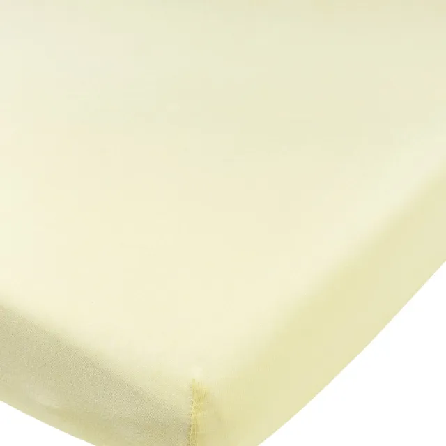 Meyco Home Uni hoeslaken eenpersoonsbed - soft yellow - 90x200cm