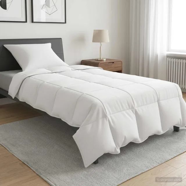 vidaXL Dekbedset 2 st 137 x 200 cm Winter 350 gsm dekbed Wit