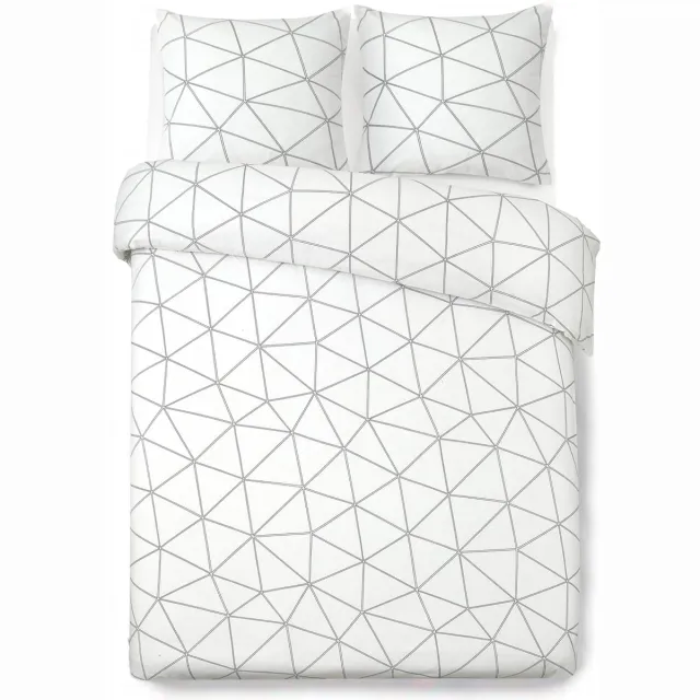 VISION home VISION Hugo Dekbedovertrekset - 100% katoen: zacht en soepel - Dekbedovertrek met 2 bijhorende slopen - Zwart en wit - Oekotex gecertificeerd