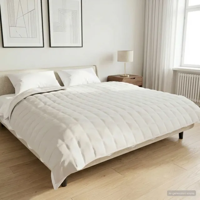 vidaXL Verzwaringsdeken Wit 200 x 230 cm 13 kg Stof, foto 2