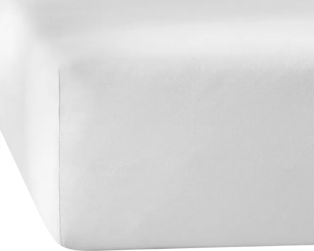 De Witte Lietaer Hoeslaken Elena White - 160 x 200/220 x h 30 - Katoen Jersey Wit