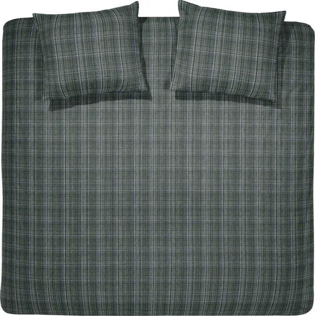 Damai Dekbedovertrekset bio katoen signore forest green 2 persoons dekbedovertrek 200 x 200 cm + 2 slopen 80x80 cm Groen