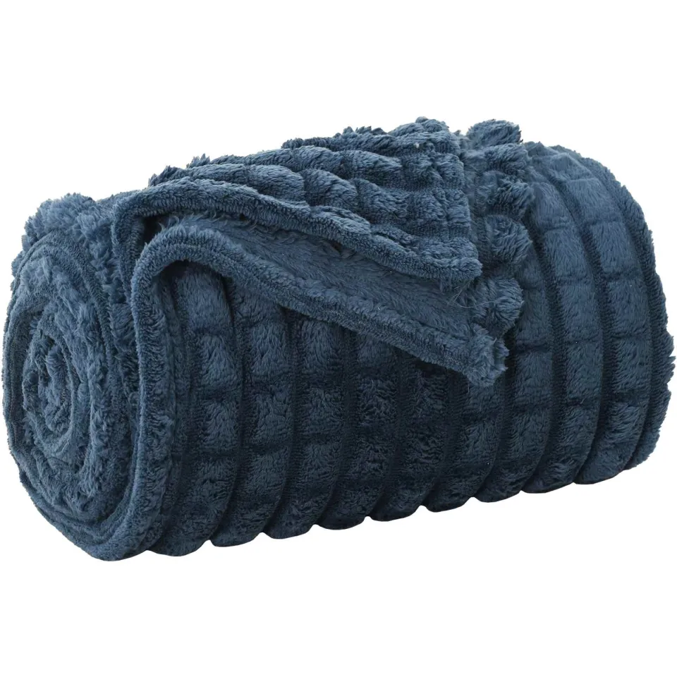 vidaXL Kleden 6 st Marineblauw 200 x 150 cm 4,5 kg Fleece, foto 4