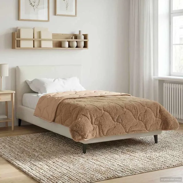 vidaXL Vol jaar dekbed 155 x 220 cm Taupe