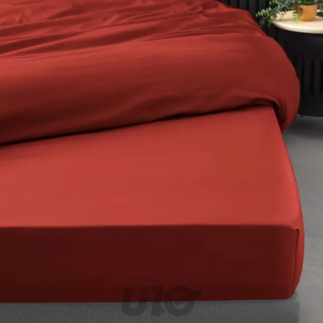 PROMO LINGE Percale hoeslaken - 30 cm diepe zak rood