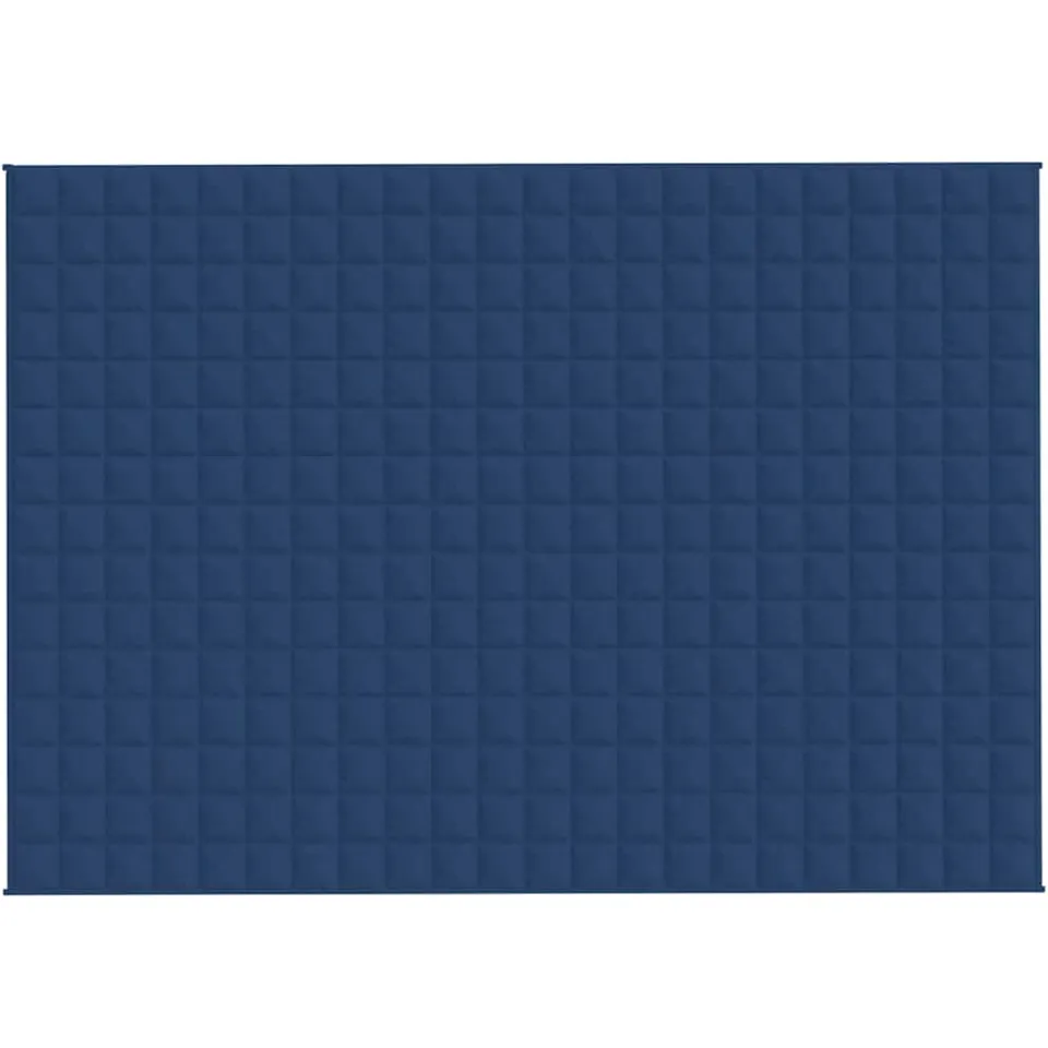 vidaXL Verzwaringsdeken 155x220 cm 7 kg stof blauw