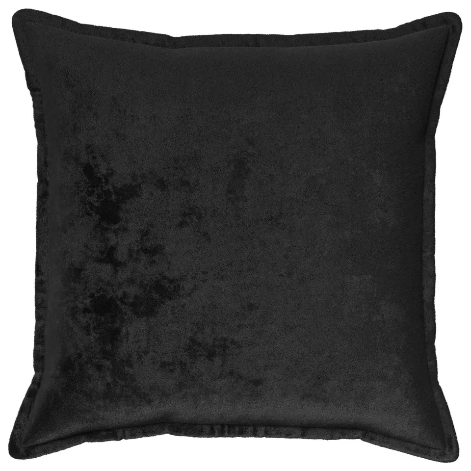 vidaXL Kussensloop 2 st HOUTEN Zwart 65 x 65 cm Flanel, foto 3