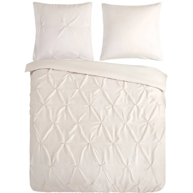 Pure polyester dekbedovertrek 2-persoons (200x220 cm) Ecru