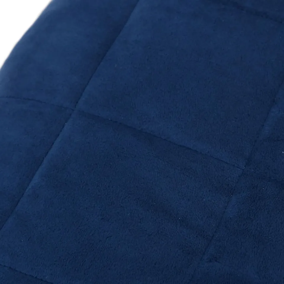 vidaXL Verzwaringsdeken 200x220 cm 9 kg stof blauw, foto 4