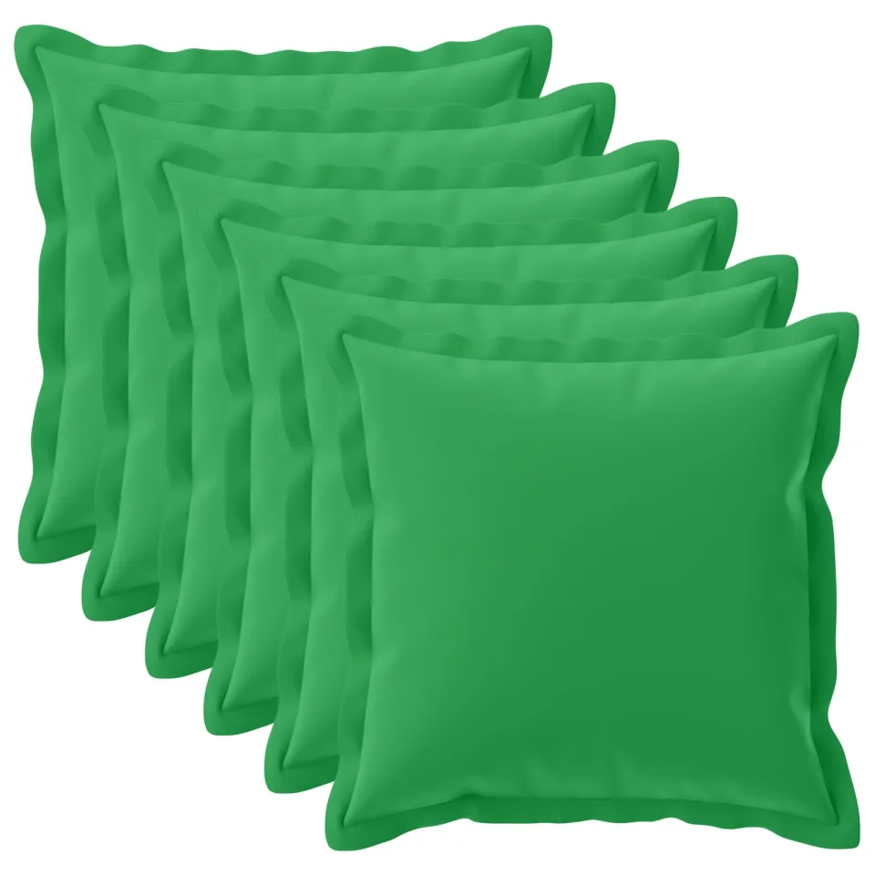 vidaXL Kussensloop 6 st HOUTEN Groen 55 x 55 cm Polyester, foto 3