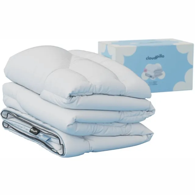 Cloudpillo Partnerdekbed - Voor alle seizoenen - Afstelbaar per kant - 200x220 cm - Tweepersoons Dekbed - 4 Seizoenen Wit