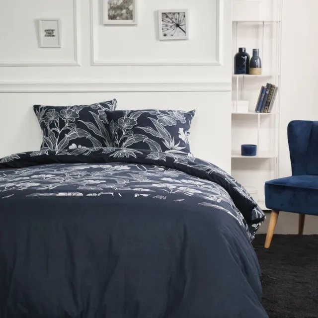 Today Flanel dekbedovertrek - 240 x 220 - cosy blue blauw
