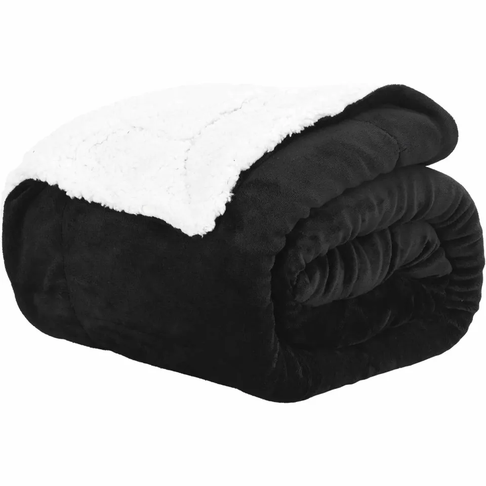 vidaXL plaid Zwart 240 x 220 cm 2,67 kg Fleece