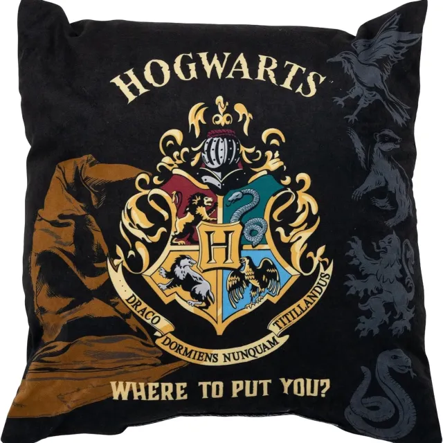 Harry Potter Hogwarts Kussen 40x40 cm - Decoratief Sierkussen voor Fans multicolor