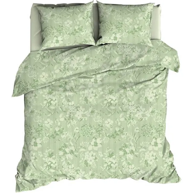 Romanette Victorine Dekbedovertrek - Lits-jumeaux - 240x200/220 cm - Groen