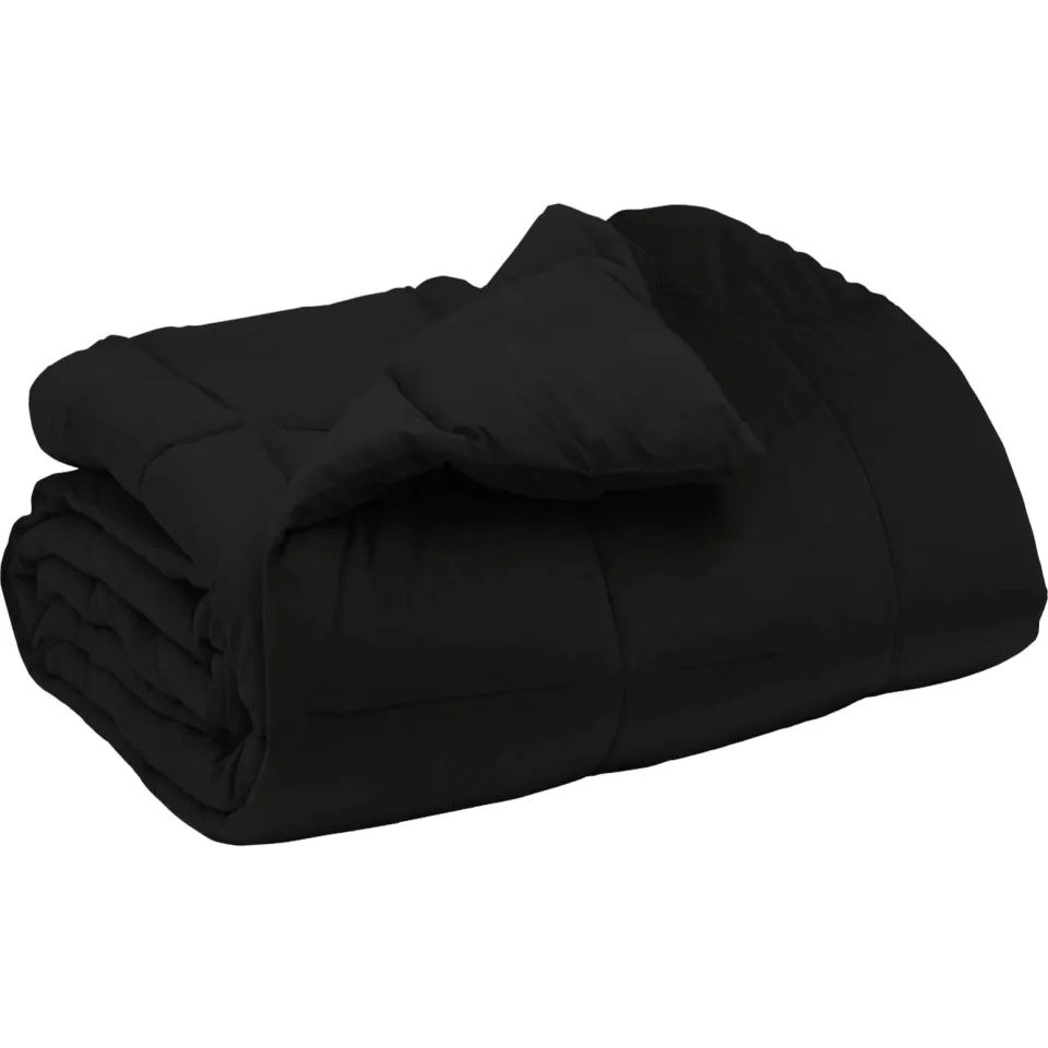 vidaXL Winter Dekbed 135 x 200 cm Winter Microfiber (100% polyester) zwart, foto 3