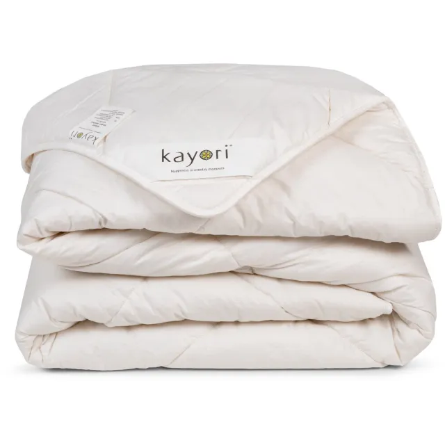 kayori Kanji 4 Seizoenen Dekbed 140x220 - 100% Texelaar Wol - Temperatuur regulerend - Nederlandse Productie Wit