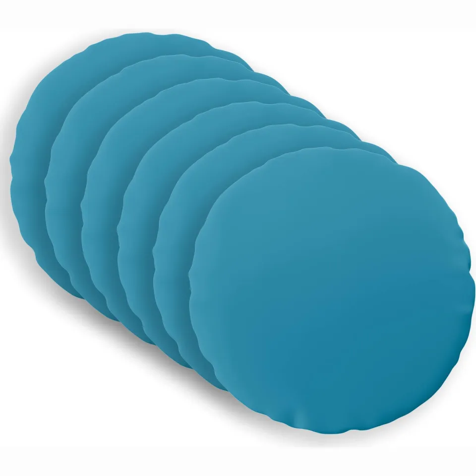 vidaXL Kussensloop 6 st HEERLEN Lichtblauw Dia. 60 cm Polyester