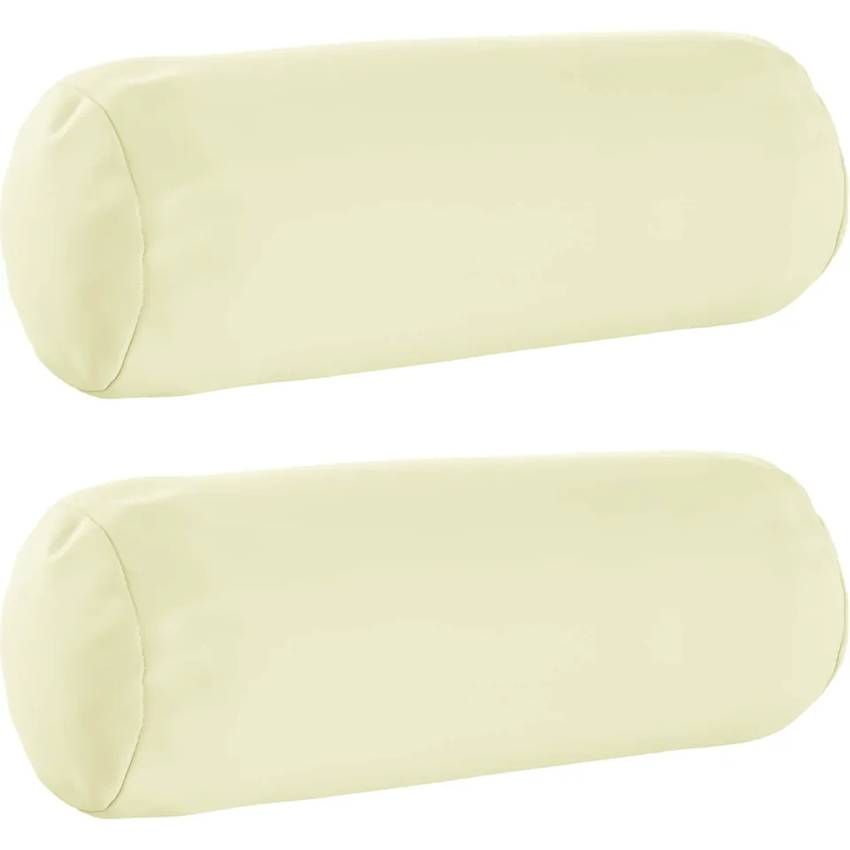vidaXL Kussensloop 2 st HEERLEN Crèmekleurig Dia. 15 x 40 cm Polyester