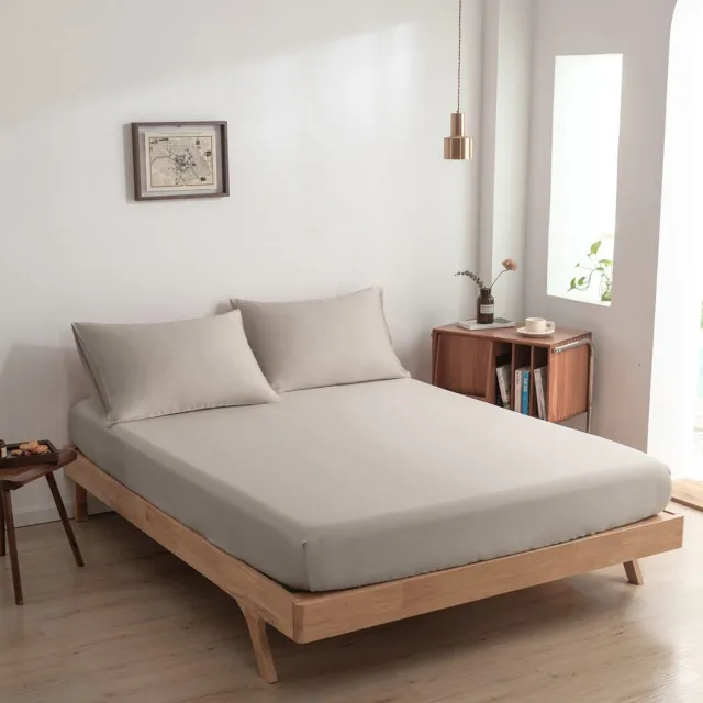 Boomba Bamboo bamboe hoeslaken - Soft Taupe - 120x200 cm - hoekhoogte 35 cm - 100% biologisch bamboe - 400TC satijn