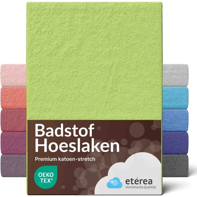 etérea Himmlische Qualität etérea Frottee badstof hoeslaken Lindegroen 180x200 - 200x200 cm