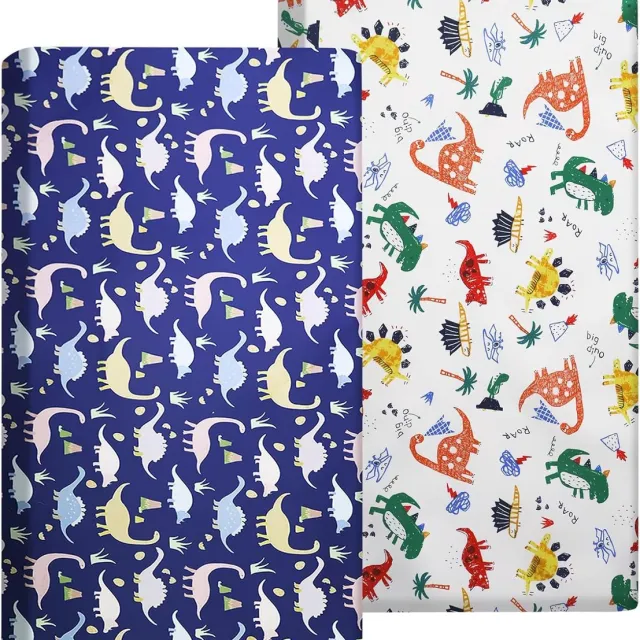 Ibenzoa Zachte Katoenen Jersey Matrasbeschermer met Dinosaurusprint - 140 x 70 cm dinosaurus
