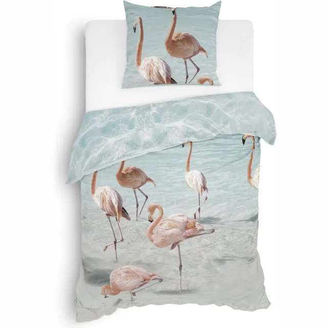 Heckettlane Heckett & Lane Madiki Dekbedovertrek - Eenpersoons - 140x200/220 cm - Aquatic Pink
