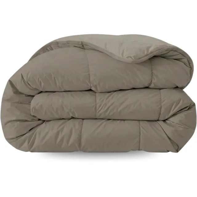 Zelesta Pure Uni Antraciet Grijs 200x200cm - Katoenen dekbed zonder overtrek - Wasbaar dekbed - Hoesloos dekbed - 2 in 1 Dekbed met vaste overtrek