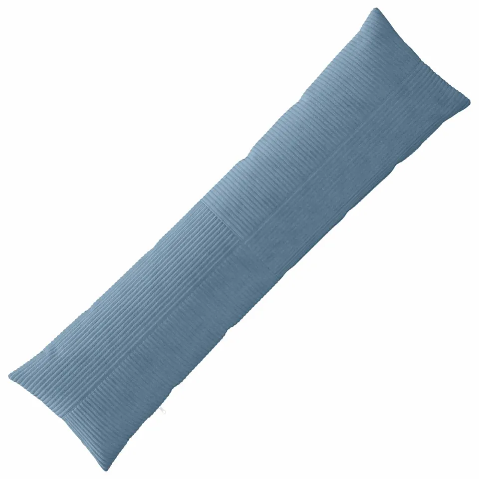 vidaXL Kussensloop ALMELO Blauw 40 x 145 cm corduroy, foto 3