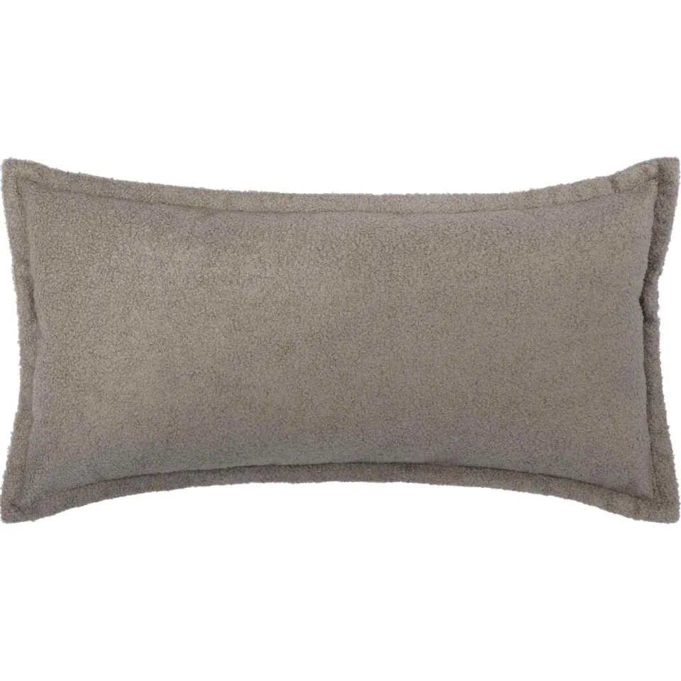 vidaXL Kussensloop 6 st HOUTEN Lichtgrijs 40 x 80 cm Bouclé