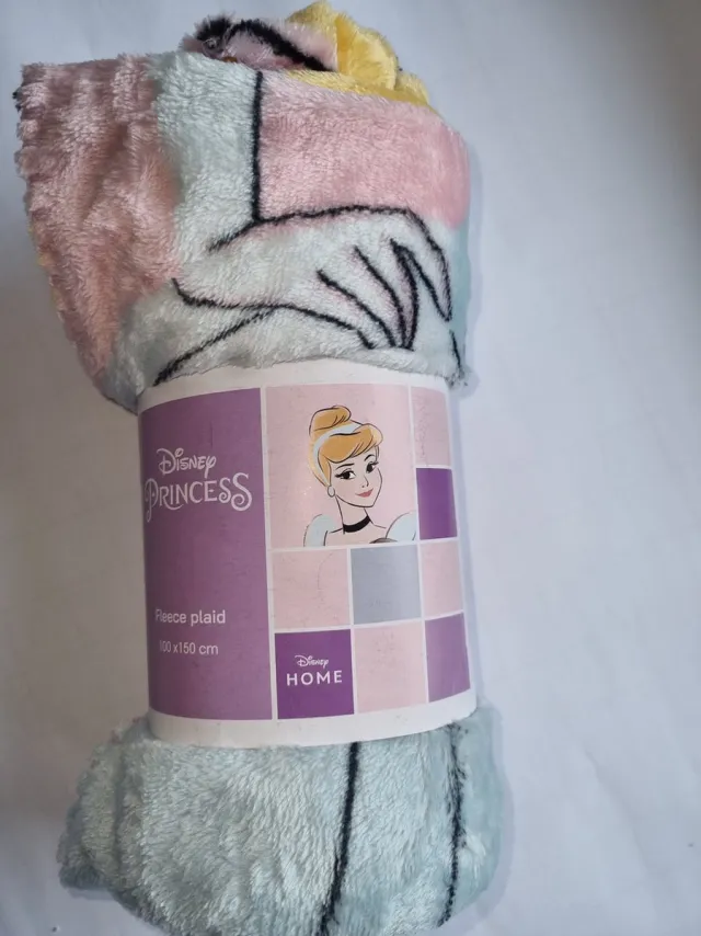Disney Deken Princess Fleece Plaid 120 x 150 cm pasteltinten kerstcadeau kindercadeau