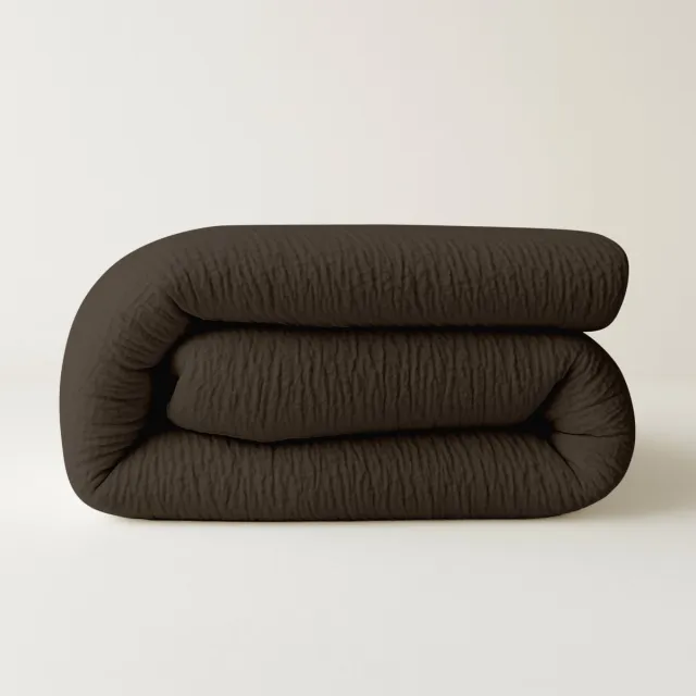 Zydante Dekbed Zonder Overtrek - Mousseline Micro - Hoesloos Dekbed - Eazzzy - Chocolade / 200x200