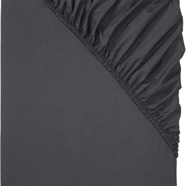 Kaufland Hoeslaken - 140-160x200cm - Antraciet/grijs - Polyester/katoen Antraciet / Grijs