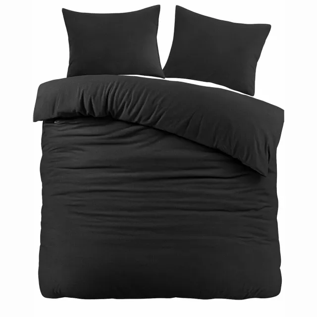 Ten Cate Flanellen Dekbedovertrek 240x200/220 - Lits-Jumeuax - Zacht - Antraciet