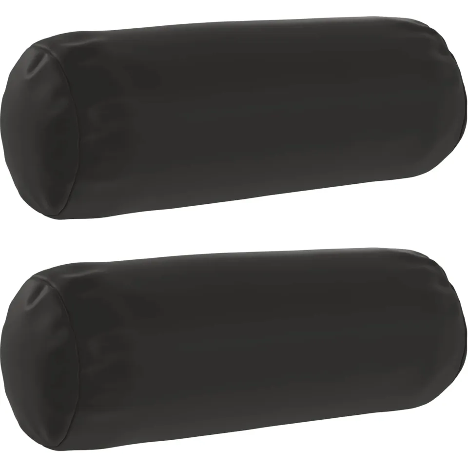 vidaXL Kussensloop 2 st HEERLEN Zwart Dia. 15 x 40 cm Polyester