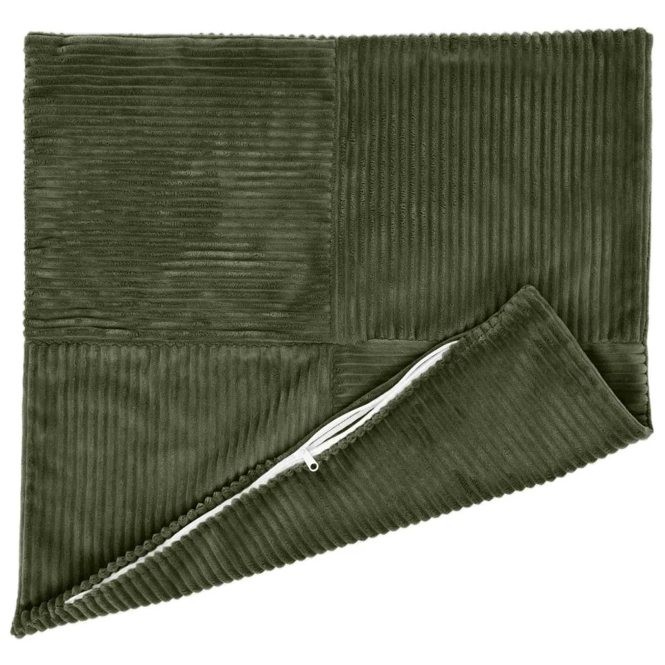 vidaXL Kussensloop 2 st ALMELO Groen 65 x 65 cm corduroy, foto 3