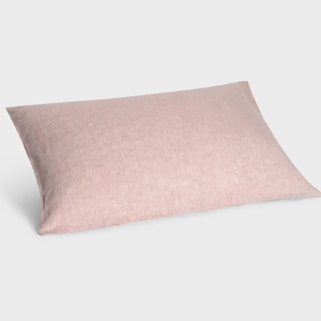 Yumeko kussensloop gewassen linnen roze chambray 50x70 - Biologisch & ecologisch - 1 stuk Rose Chambray