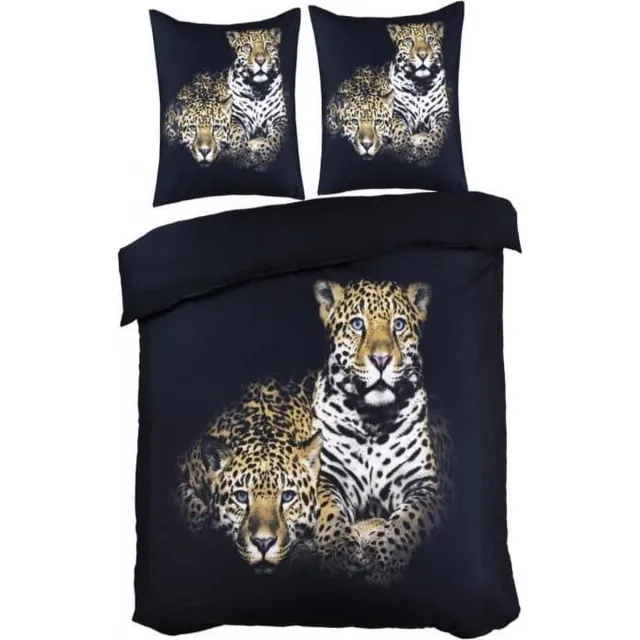 Husch dekbedovertrek Leopard -200x200/220 - Luipaard - Zwart