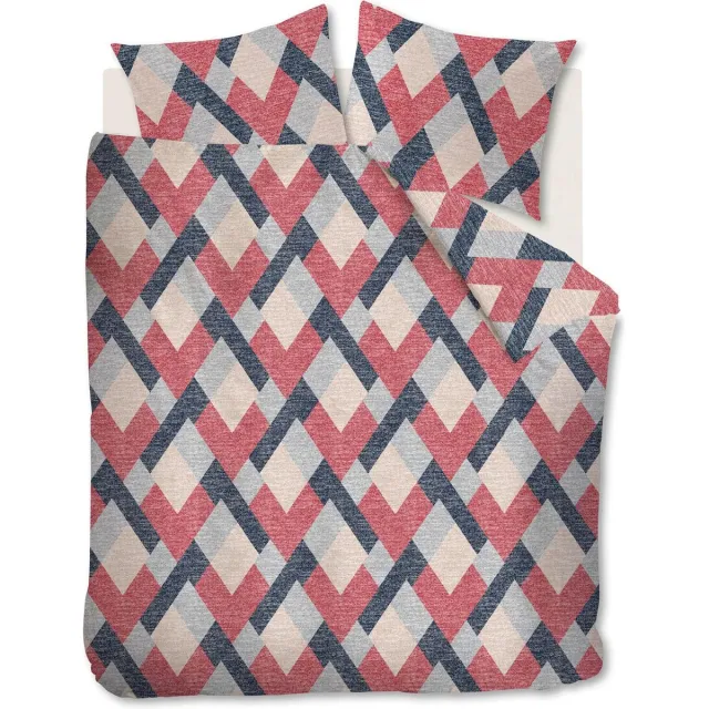 Beddinghouse Montero Dekbedovertrek - Flanel - Red Rood / roze