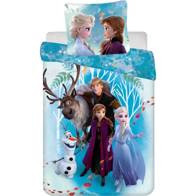 jerry fabrics Disney Frozen Dekbedovertrek “Family” – 100% katoen blauw