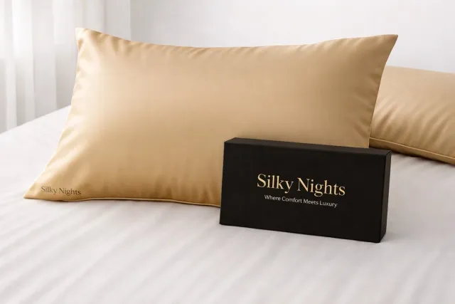 Silky Nights Zijden Kussensloop 60x70 cm – 100% Moerbeizijde Grade 6A – 22 Momme – OEKO-TEX – Verborgen Rits – Luxe Cadeaudoos – Anti-Pluis – Khaki