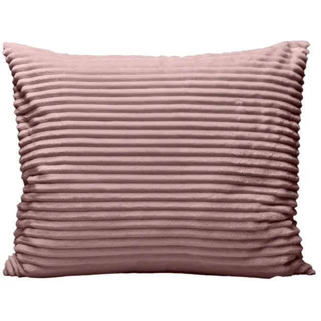 Zelesta Special Teddy Groove Kussensloop Set van 2 - Oud Roze 80x80cm Dusky Pink
