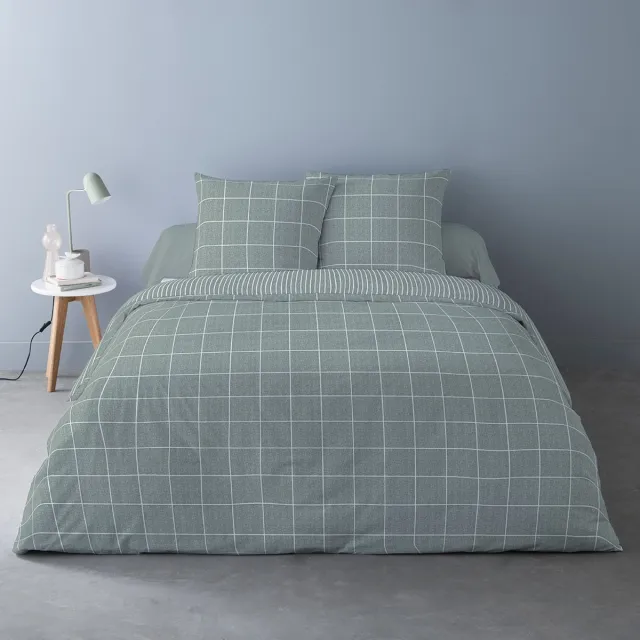 bedlin Dekbedovertrek Flanel - Winter - 240 x 220 cm - Ehcon Jade Grijs