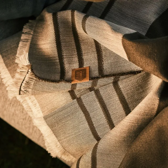 Chill-Dept. Wollen deken Gerecyclede Wol plaid Cotton Ville Deep Forest