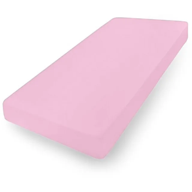 Matex Jersey PREMIUM - Hoeslaken - 210/220x190/200 cm - Roze - 100% Katoen