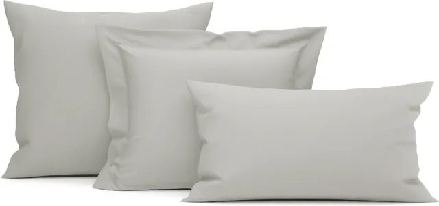 Heckettlane Cloud-Grey Kussensloop Elementi 60x70 cm, gemaakt van 100% Katoen-Satijn Grijs