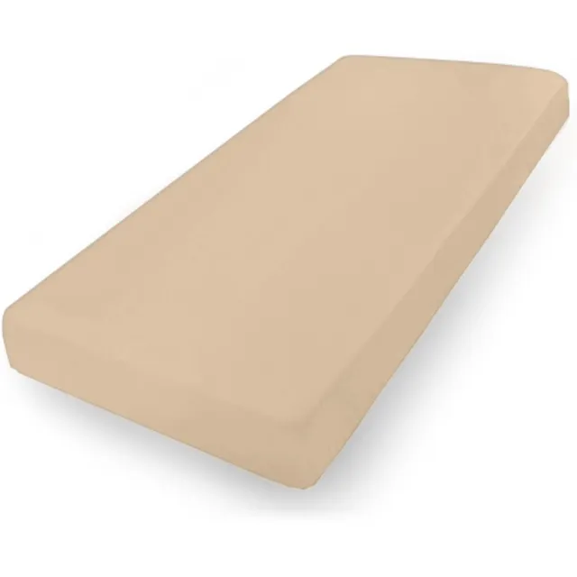 Matex Premium Serie - Jersey Hoeslaken - 180x190, 180x200x30 - Ciemny Beż