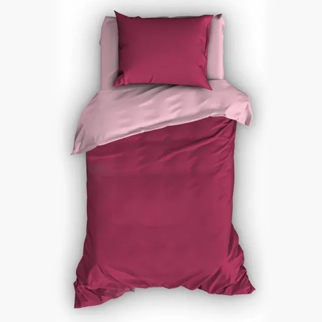 Satin d'Or Reverso Dekbedovertrek - Redbund/Rose, foto 2