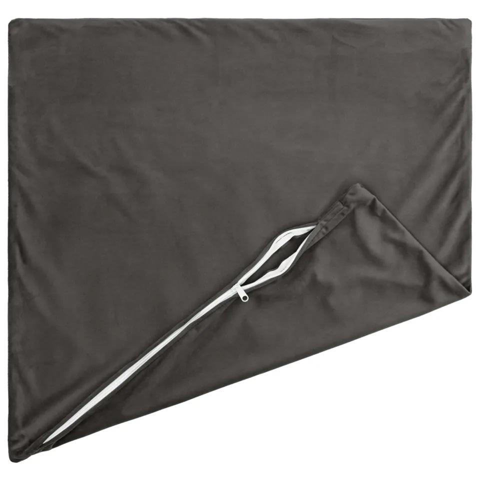 vidaXL Kussensloop 2 st HEERLEN Donkergrijs 65 x 65 cm fluweel, foto 4